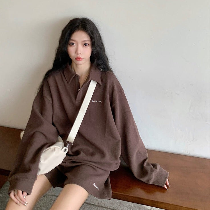 ポロシャツ×ハーフパンツ カジュアルセットアップ♡ S2165