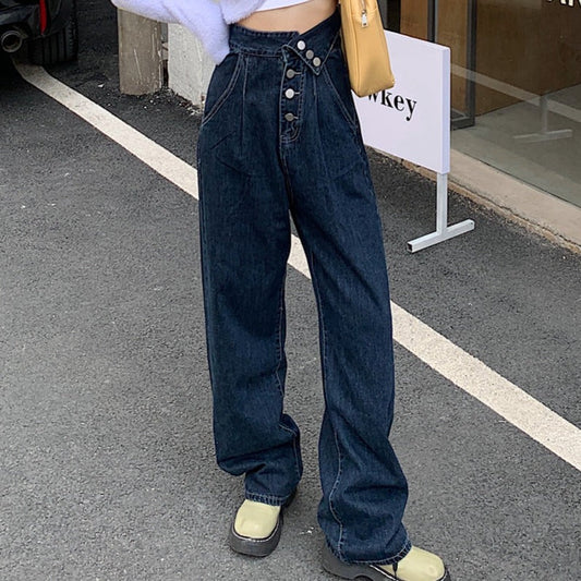 ウエスト細見せデニムワイドパンツ S2365