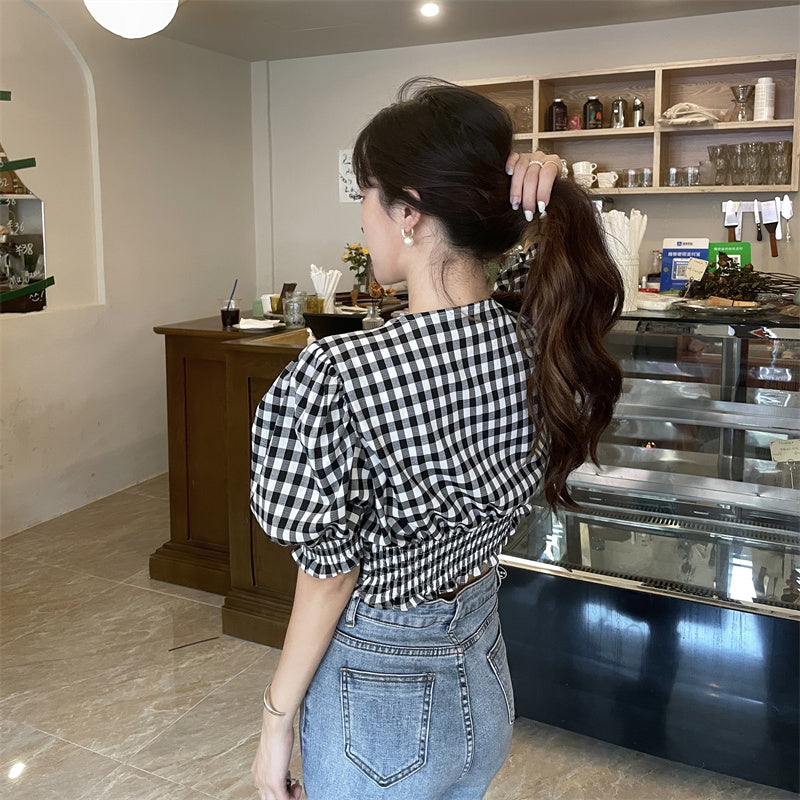 ツイストチェックブラウスでトレンドコーデ♡ S1867