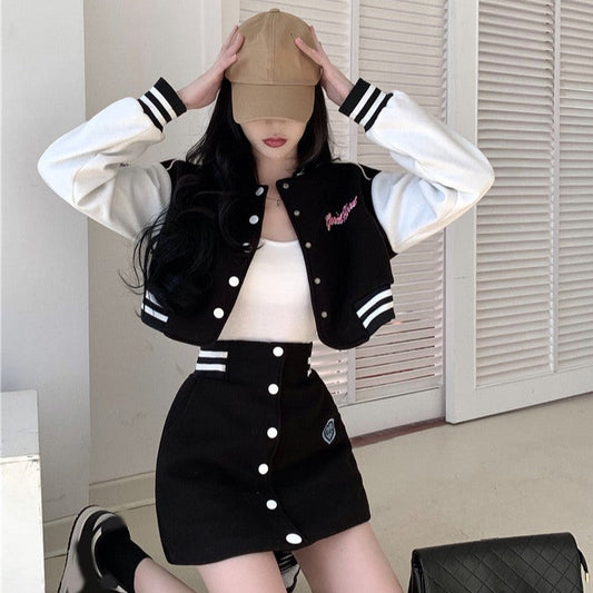 ユニフォーム風ショートセットアップ♡カワイイ制服ルック S2486