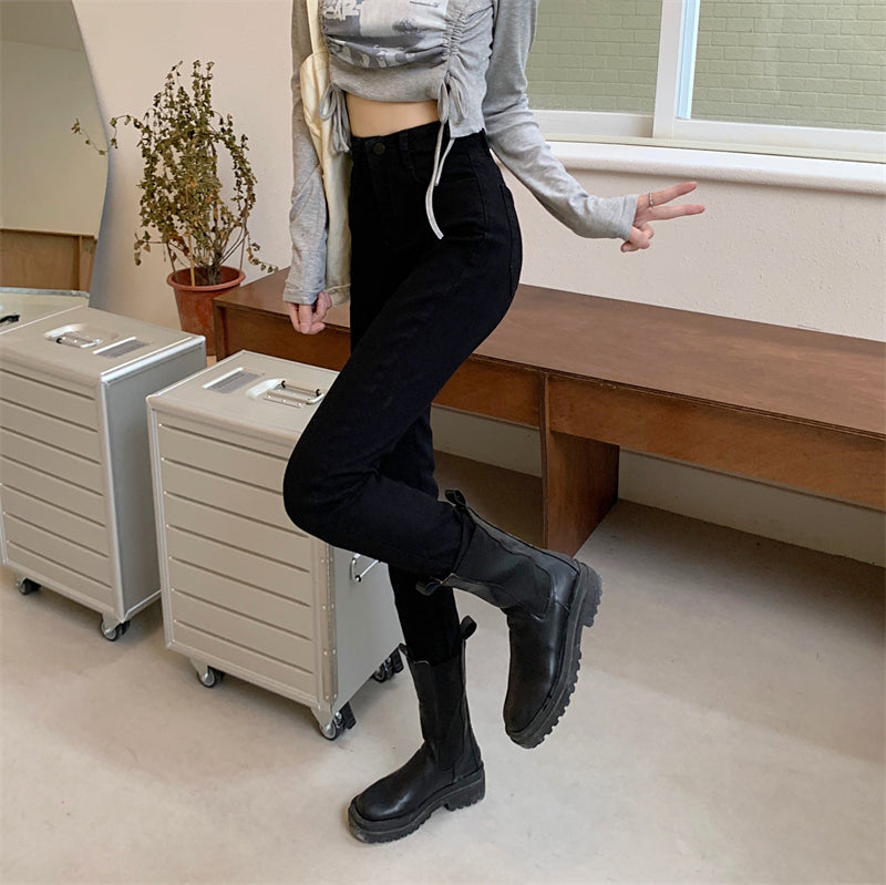 スキニーデニムパンツ♡ハイウエストでスタイルアップ S2489