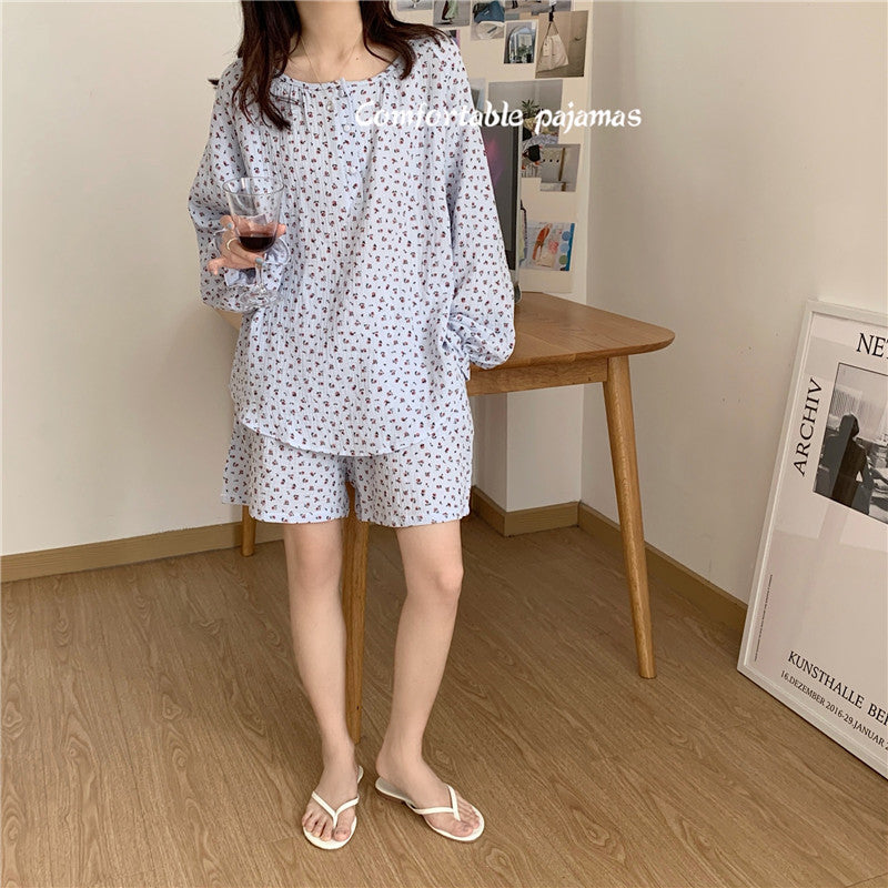 チェリー柄ルームウェア 可愛い部屋着セット S2379