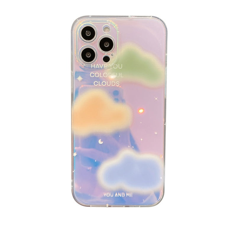 オーロラクラウド iPhoneケース かわいいシンプルデザイン S2439