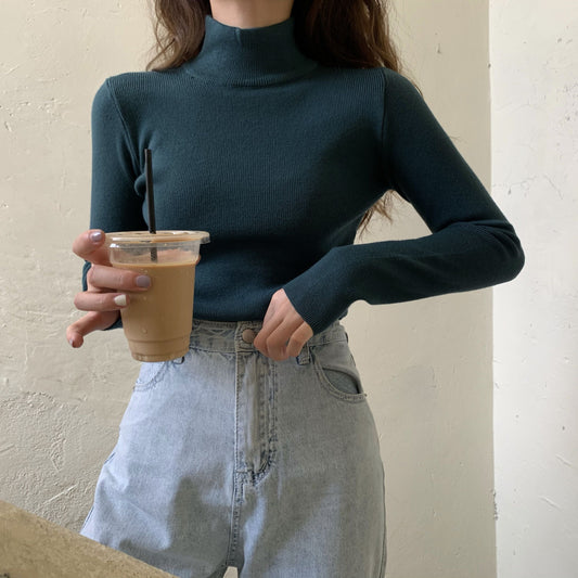 8色展開♡ベーシックハーフハイネックニット S1309