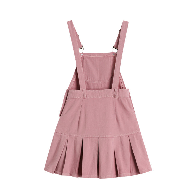 ピンクデニムオーバーオールミニスカート♡ S2225