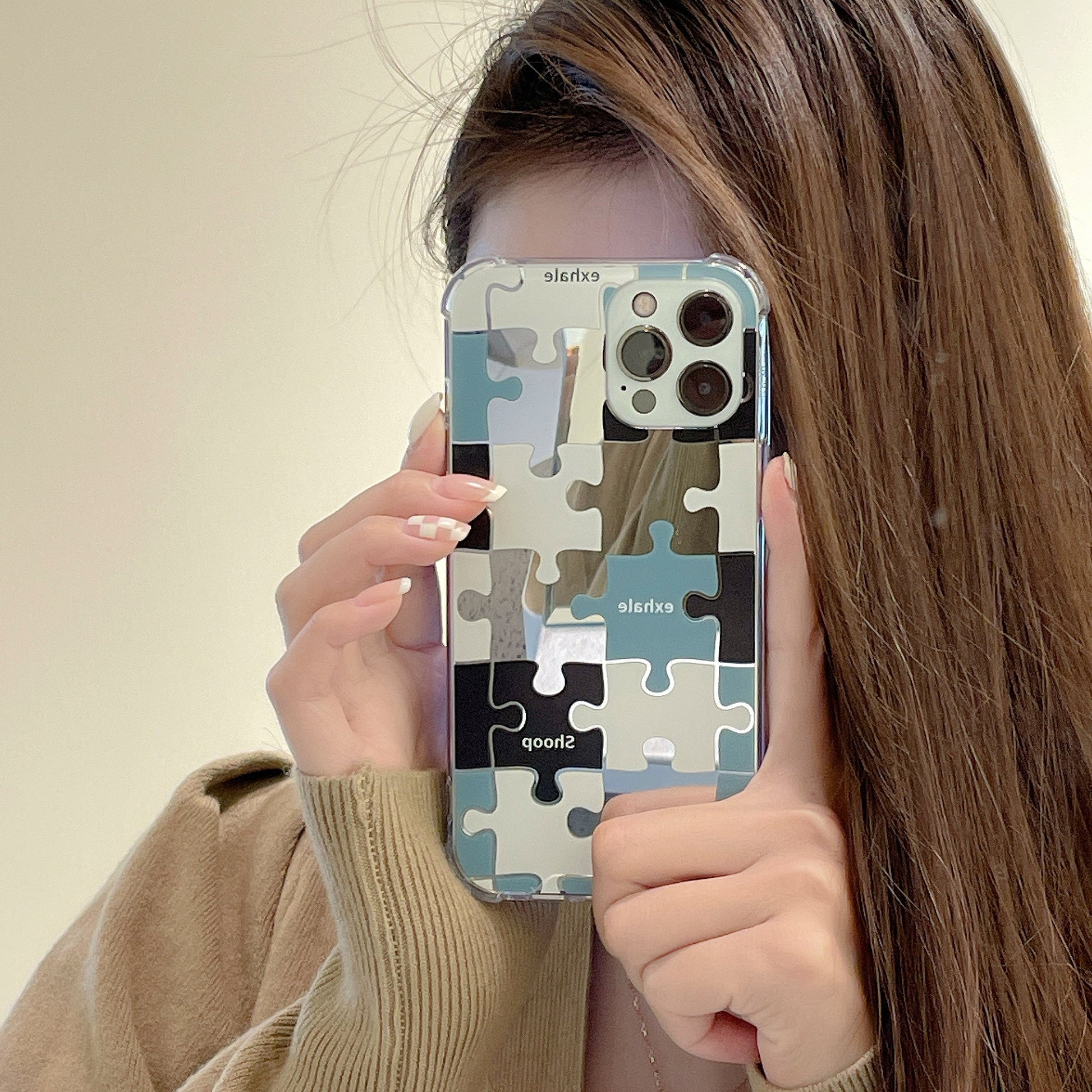 韓国発パズルミラーiPhoneケース♡個性的でかわいい S2520