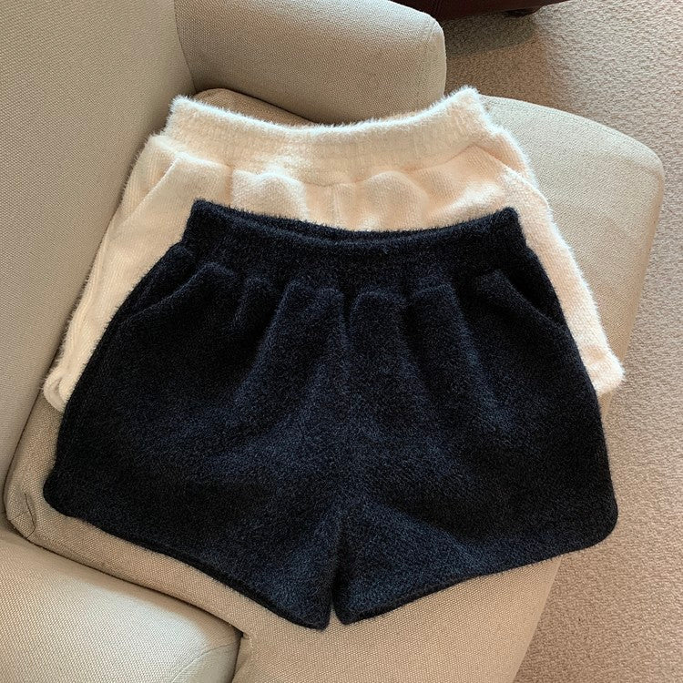 ニットショートパンツ ワンサイズ ゴムウエストで着脱楽々 S1078
