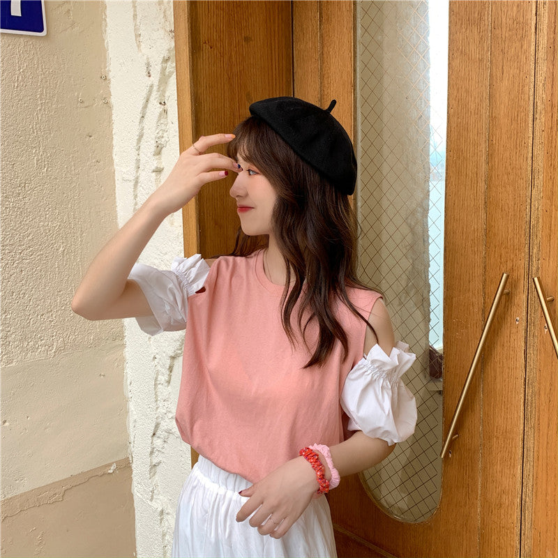 オープンショルダーカットソー♡今っぽいデザインで大人可愛い S1613