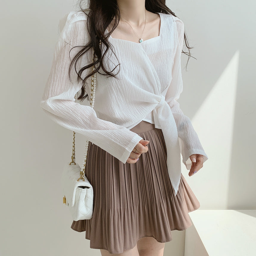カシュクールブラウス♡ふんわり袖で大人可愛い S2291