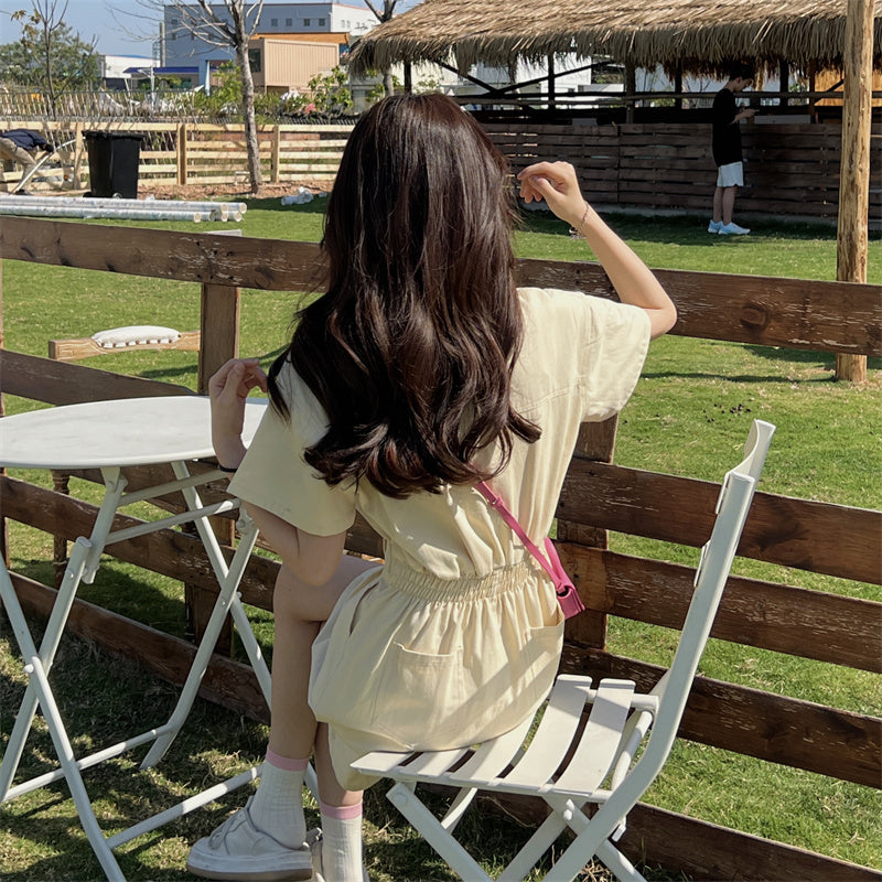 ウエスト細見え♡マークデニムワンピース S1208