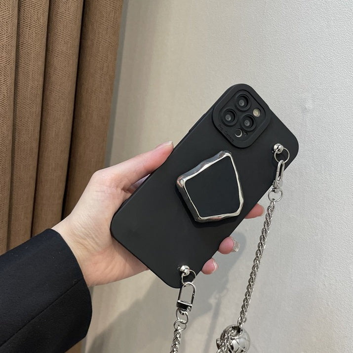 ブラックメタリックスマホショルダー S2241