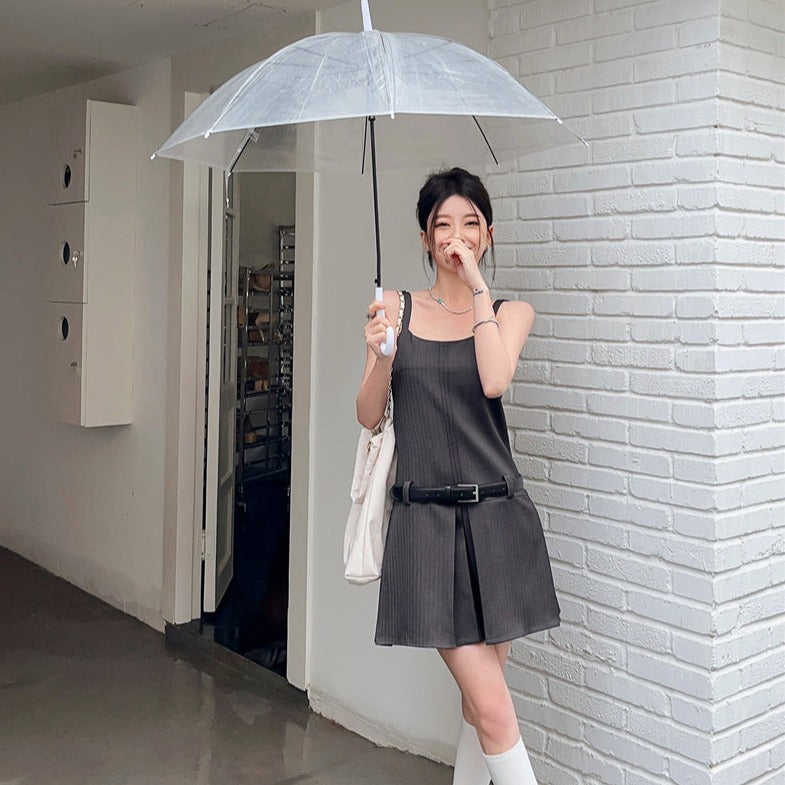ベルト付きタックワンピース♡主役級シルエット S1665