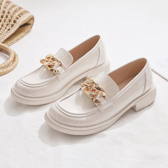 チェーンベルトローファー♡キラキラアクセントで大人可愛い S2491