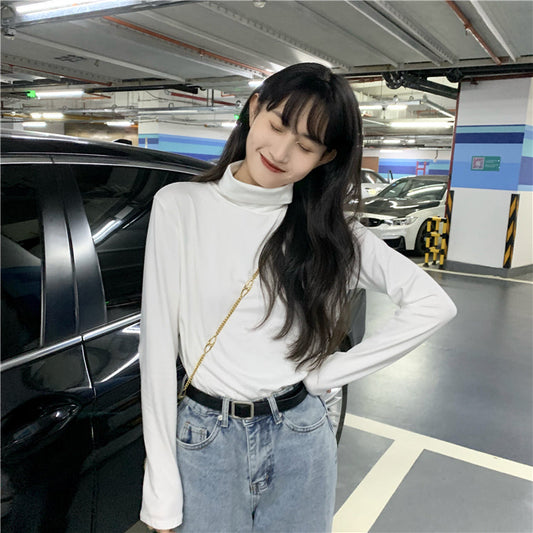 シンプルハイネックロンT オーバーサイズで着回し◎ S1267