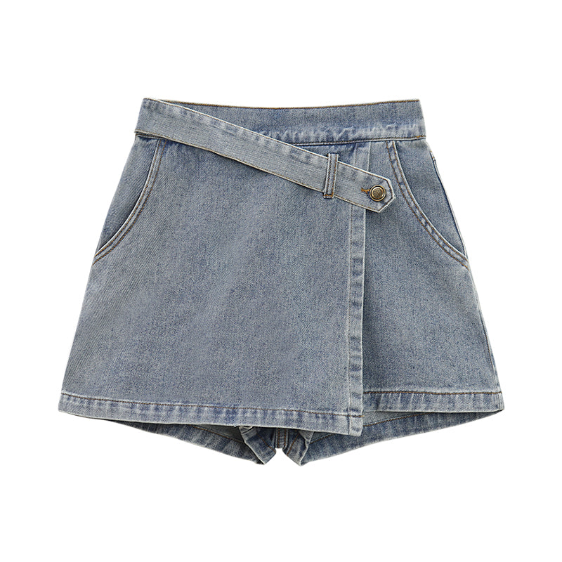 アシメデニムのクロップドセットアップ♡ S1204