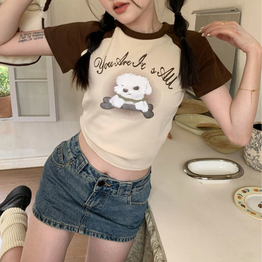わんちゃんTシャツ♡ラインが可愛いオーバーサイズT S1351