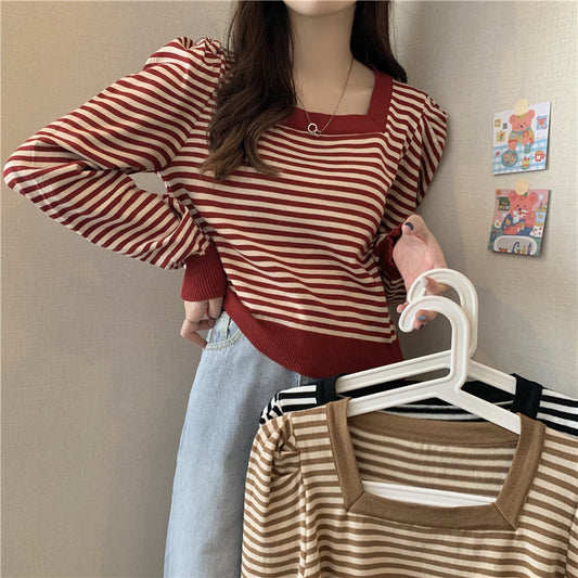 スクエアネックボーダーT♡シンプルで着回し抜群 S2592