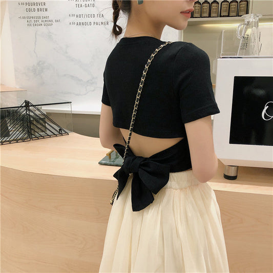 バックリボンTシャツ♡大人可愛いデザイン S1547