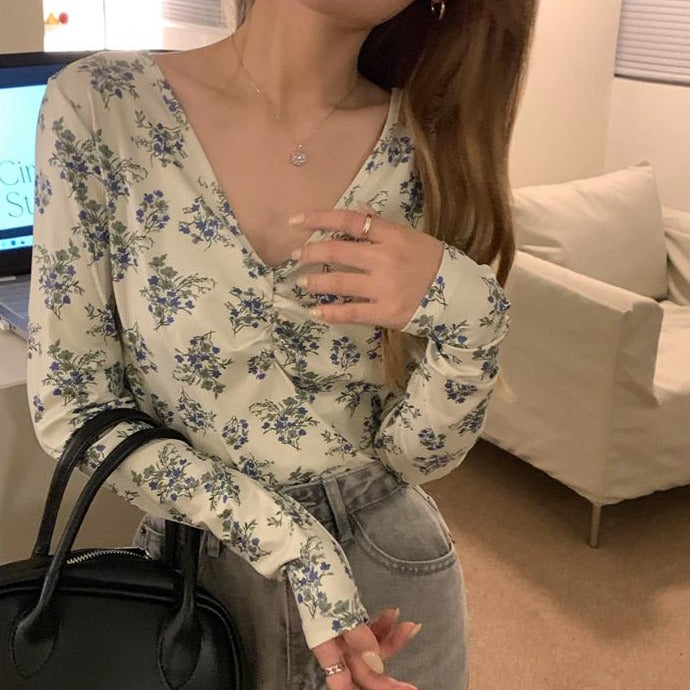 バックオープンVネックトップス♡デニム風ベストで差をつけて S1709