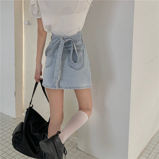 デザインベルトのショートスカート♡ S2757