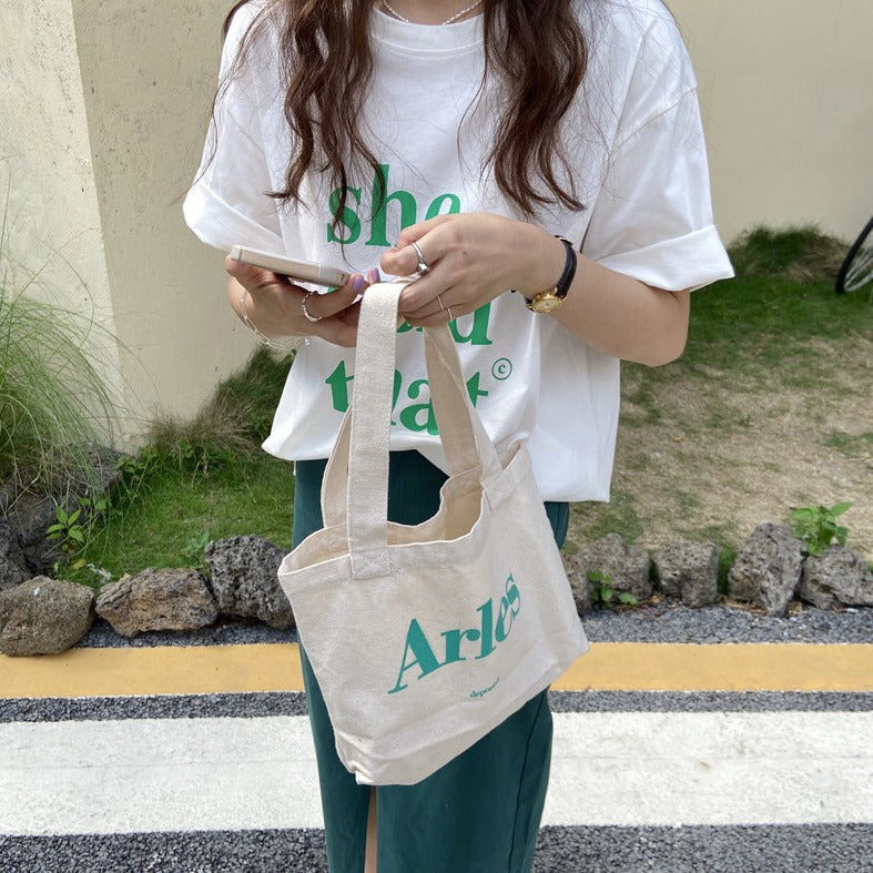 レトロレターTシャツ ヴィンテージ風デザインで大人可愛い S1461