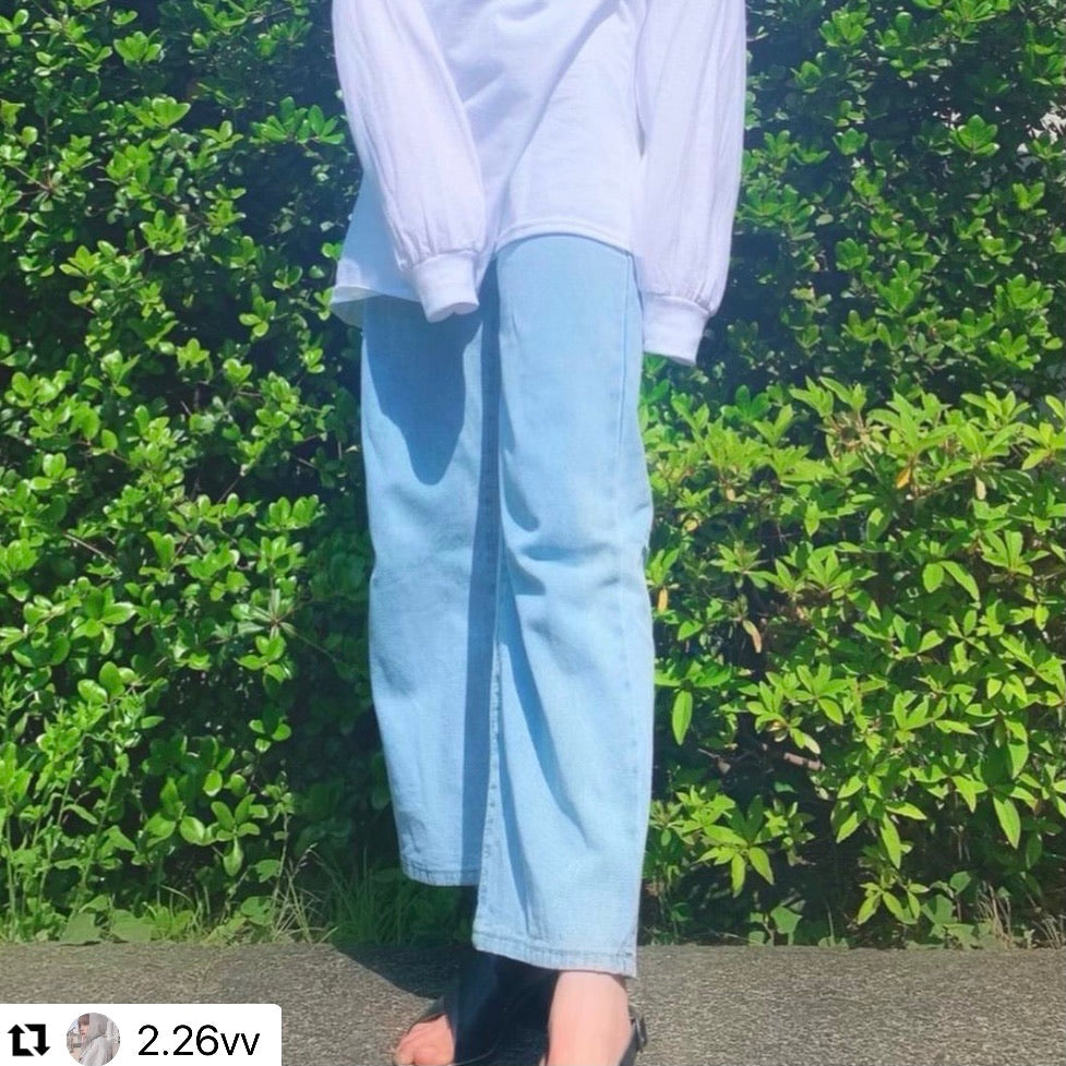 ストレートデニムパンツ シンプルで着回しやすい定番アイテム S2858